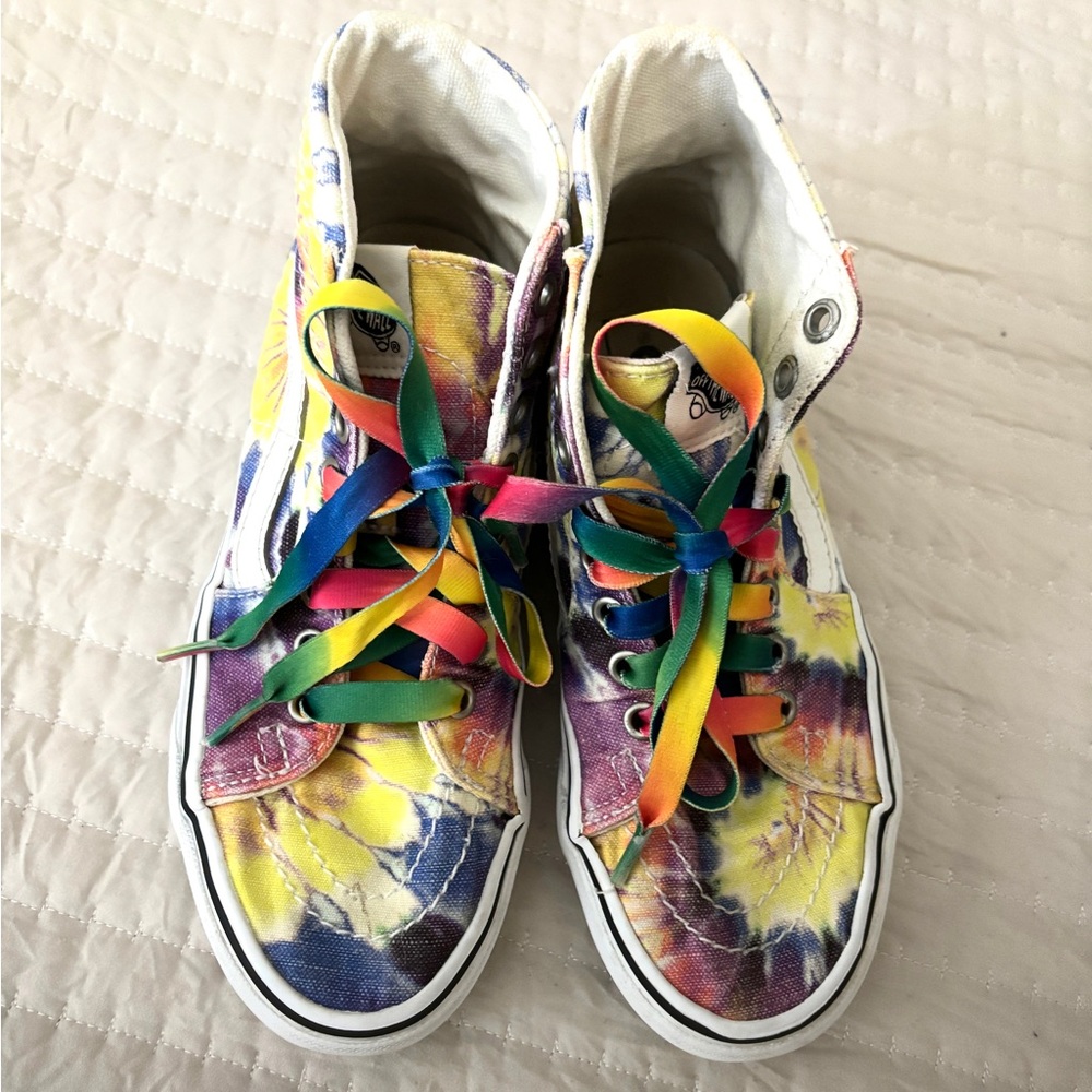 Tie Dye High Top Vans Skate Sk8-Hi Shoes Unisex